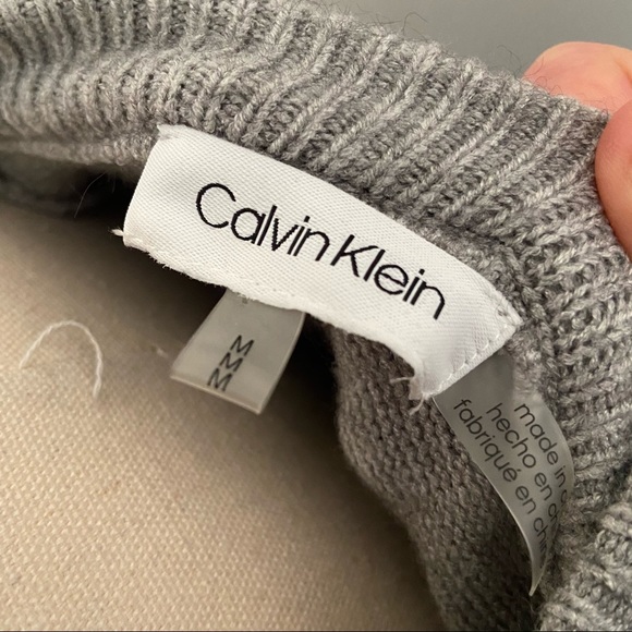 Calvin Klein M poncho cape cloak grey jumper knit - Picture 4 of 13